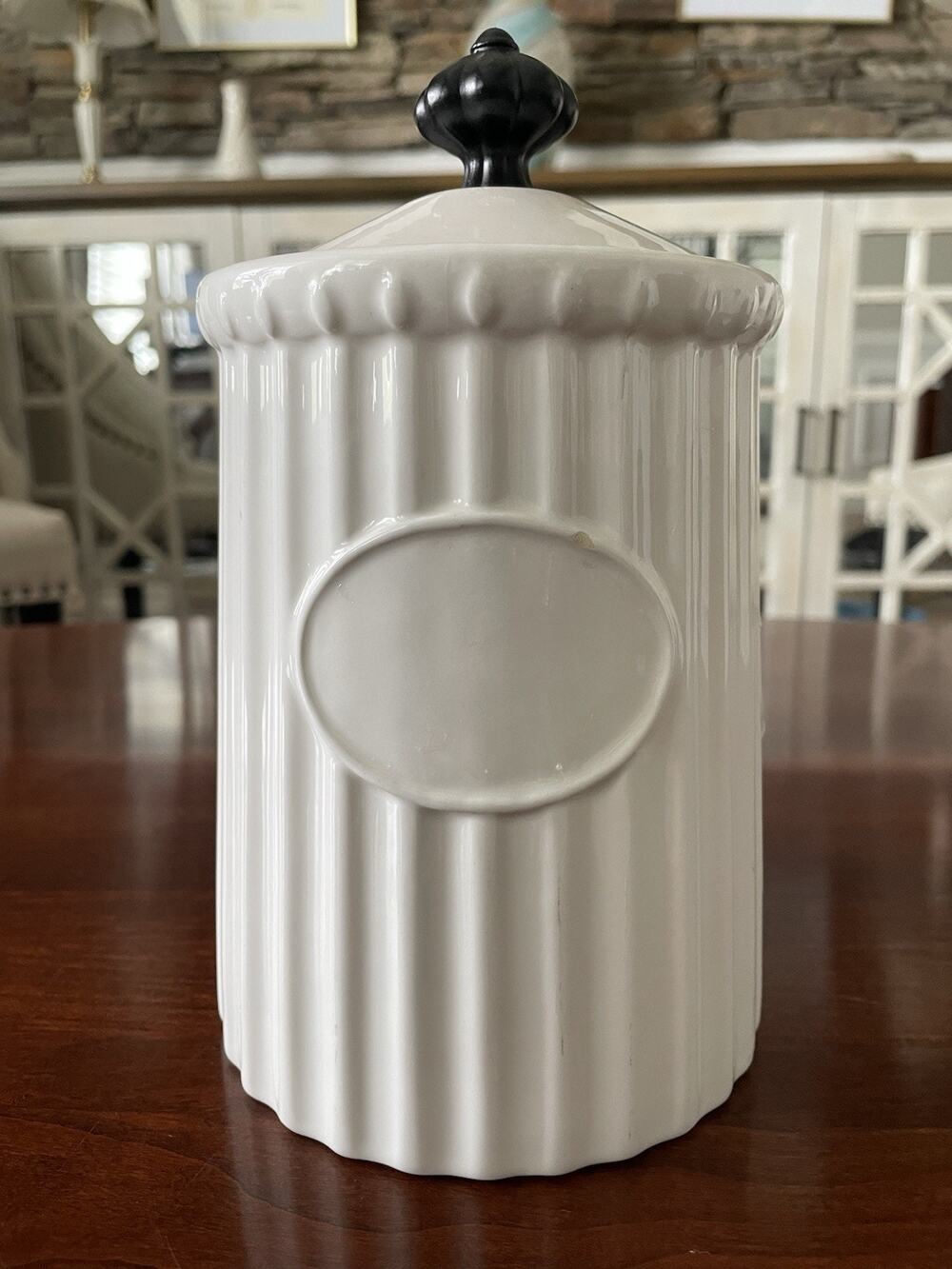 White 8 in French Country Side Style Canister